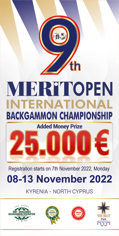 9. MERİT Açık Uluslararası Modern Tavla Şampiyonası Sonuçlandı